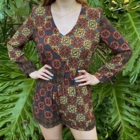 Gianni Bini Boho Aztec Print Romper - Picture 1 of 8